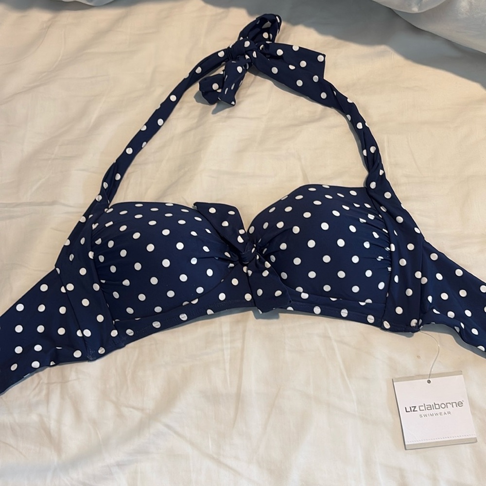 Liz Claiborne brand new polka dot bikini top